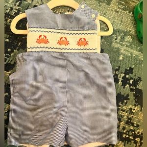 Crab smocked Jon Jon Kids by Me 12 MO